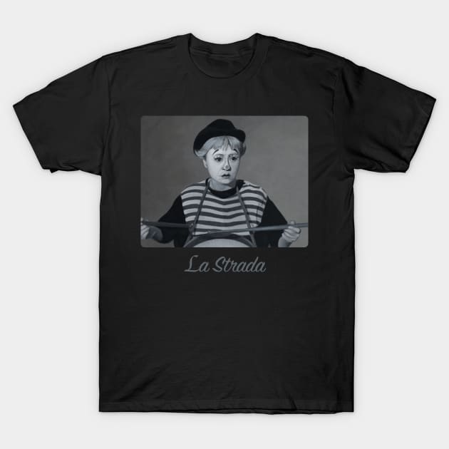 La Strada - Federico Fellini T-Shirt by ianoz